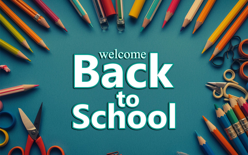 Supplies psd_Welcome back to school_Welcome back to school design_supplies na dřevěném stole - Features Image 1