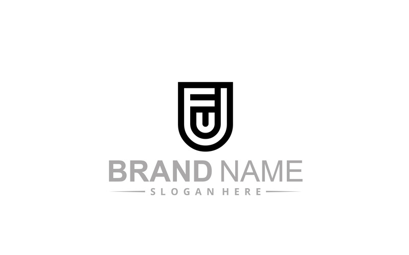 Letter Fu or uf logo design - Features Image 1