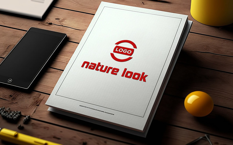 Notepad Logo Mockup Design Template 375501 TemplateMonster