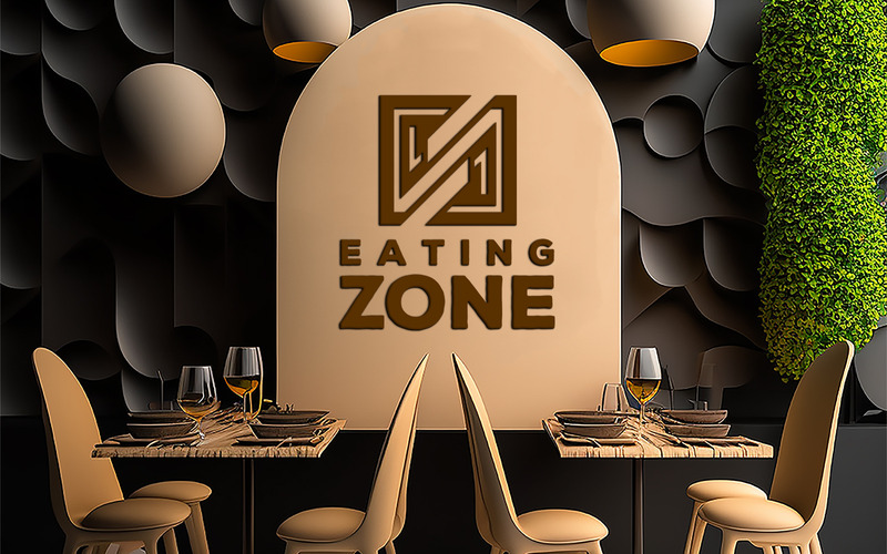 Esszonen-Mockup | Restaurant Sing Logo Mockup | Natürliches Restaurant-Board-Mockup - Eigenschaften Bild 1