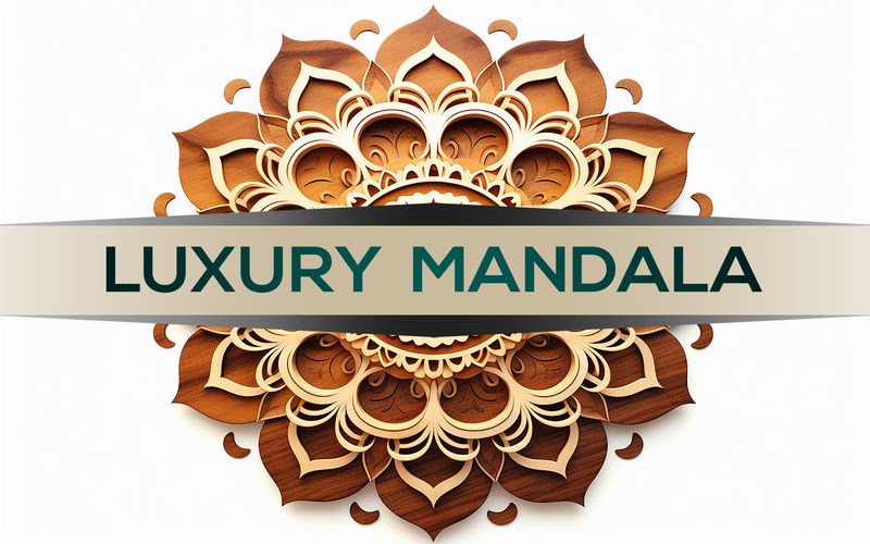 Mandala creativo in legno | design mandala artistico in legno | mandala in legno | mandala marrone - Caratteristiche Immagine 1