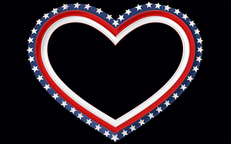 Usa flag love, american flag heart design - Features Image 1