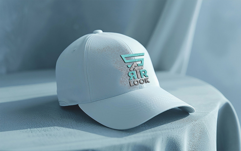 White Cap Logo Mockup_Cap Logo Mockup_Logo Mockup_White Cap Mockup_Cap ...