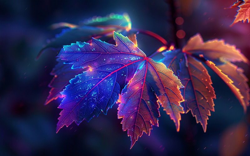 Neon leaves background bundle - Features Image 8