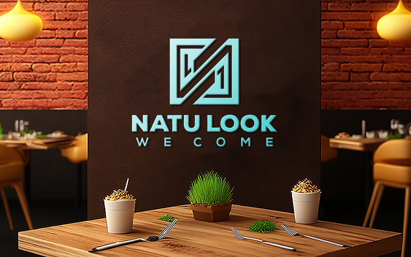 Sing Logo Mockup | Logo Mockup in Fast food Restaurant | black board mockup on restaurant - Features Image 1