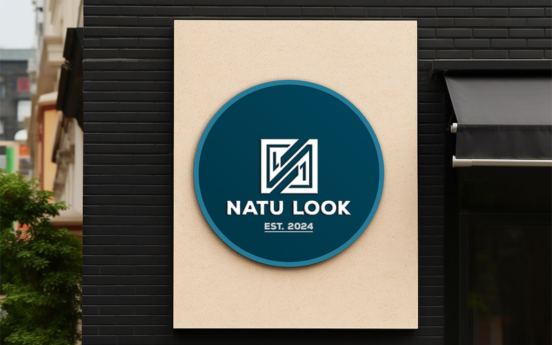 Outdoor-Logo-Mockup | Außenschild-Attrappe - Eigenschaften Bild 1