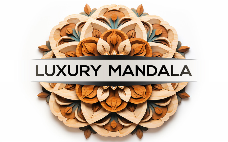 Design in legno 3D | mandala artistico in legno | disegno in legno - Caratteristiche Immagine 1