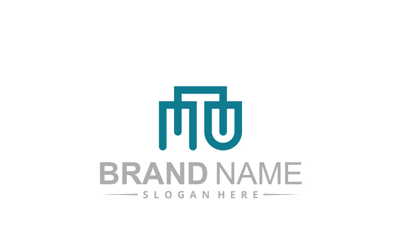 Designvorlage für das Logo mit dem Buchstaben Mu - Eigenschaften Bild 1