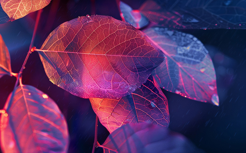 Neon leaves background bundle - Features Image 5