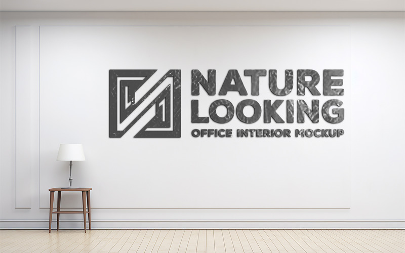 Red logo mockup | white luxury wall mockup | white luxury interior mockup - Features Image 2
