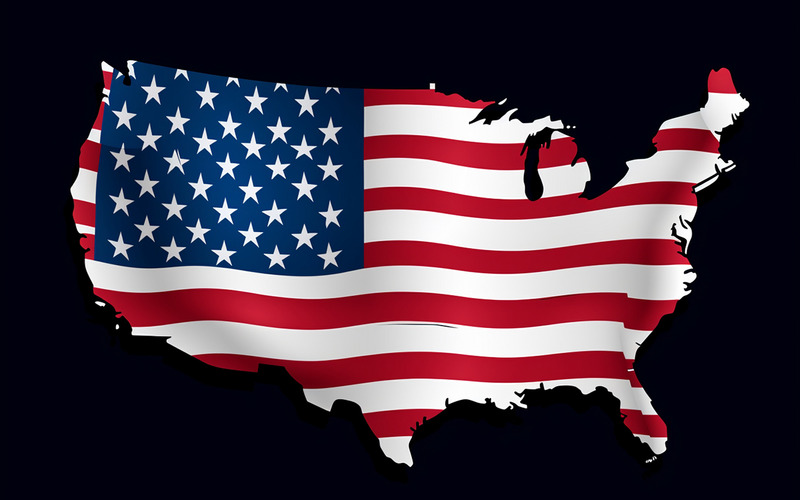 American flag map background design - Features Image 1