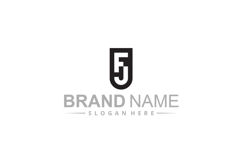 Projekt logo wektorowego litery Fj lub jf - Obraz funkcji 1