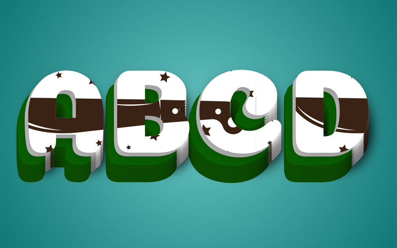Spel | 3D-spel | Realistisk textstil | Redigerbar vektortexteffekt | premium vektor teckensnitt - Features Image 3
