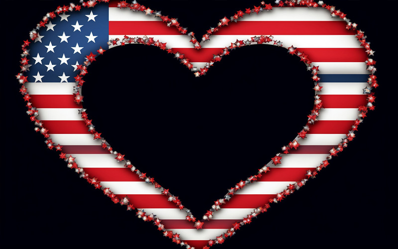 Usa flag heart, american flag heart - Features Image 1