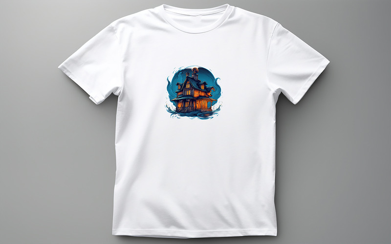 Haunted House Illustration with Mysterious Atmosphere and Glowing Lights - Features Image 2