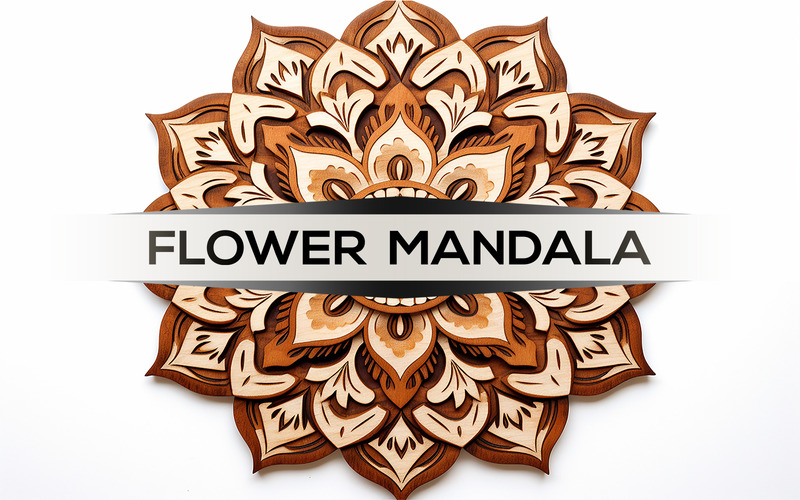 Trä mandala design | blommandala | 3d trä mandala - Features Image 1