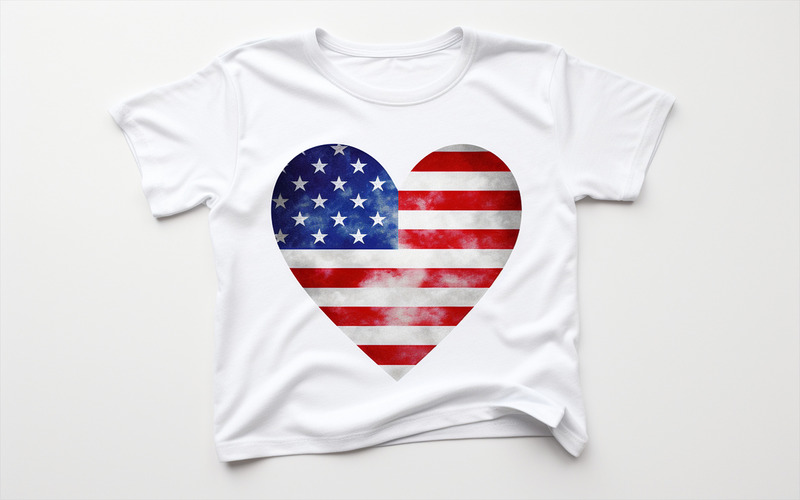 American flag white t-shirt, Usa flag t-shirt - Features Image 1