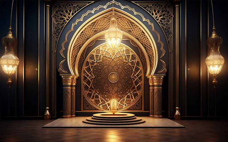 Islamic wall art design_islamic luxury wall background_islamic backgrounds design bundle - Features Image 1