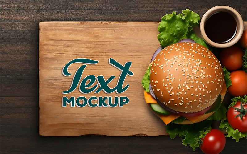 Mockup di annunci di ristoranti di hamburger | Mockup di annunci di hamburger | modello di hamburger | modello di presentazione dell'hamburger - Caratteristiche Immagine 1