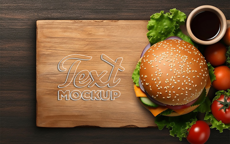 Mockup di annunci di ristoranti di hamburger | Mockup di annunci di hamburger | modello di hamburger | modello di presentazione dell'hamburger - Caratteristiche Immagine 2