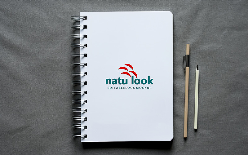 White notepad logo mockup_white book logo mockup - Features Image 1