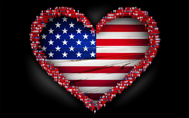 Usa flag love, american flag heart - Features Image 1