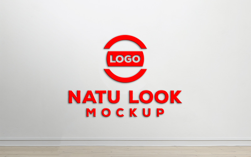 Logo mockup | wall logo Mockup | interior wall mockup | white wall logo mockup - Features Image 1