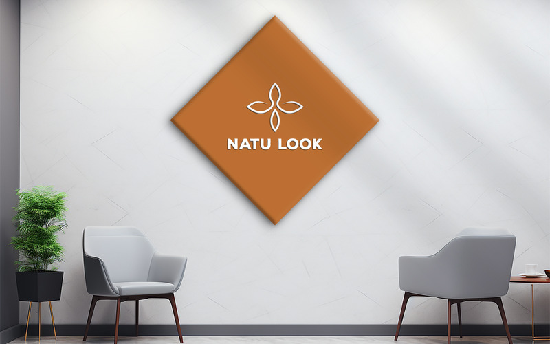 Mockup voor interieurbord | mockup voor interieurlogo | wit interieur logo mockup - Features Image 1