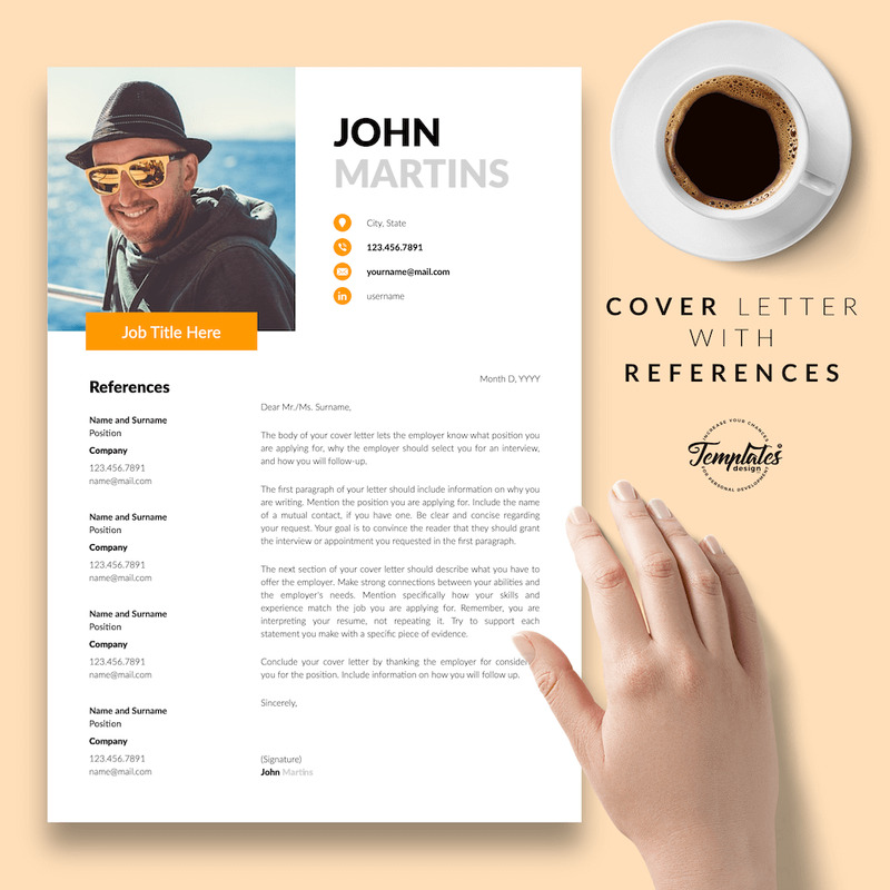 John Martins - Modern CV Resume Template with Cover Letter for Microsoft Word & iWork Pages - Features Image 7