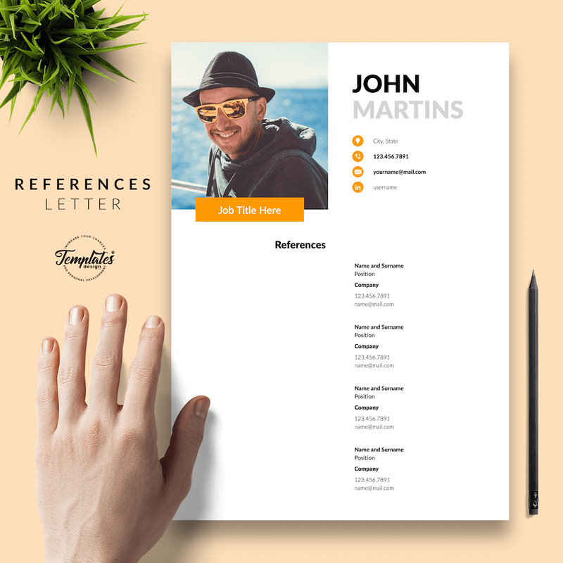 John Martins - Modern CV Resume Template with Cover Letter for Microsoft Word & iWork Pages - Features Image 6