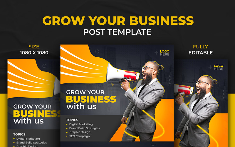 Grow Your Business Marketing Instagram And Facebook Corporate Social ...