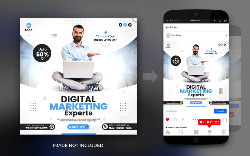 Digital Marketing Expert Agency Or Corporate Social Media Post Banner Design Template - Features Image 2