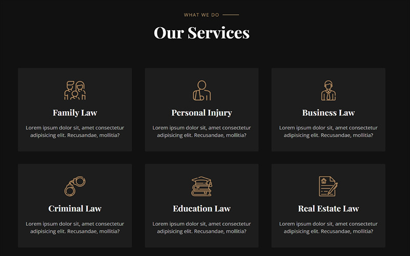 LexUnity – Lawyer & Law Firm WordPress Theme - Features Image 1