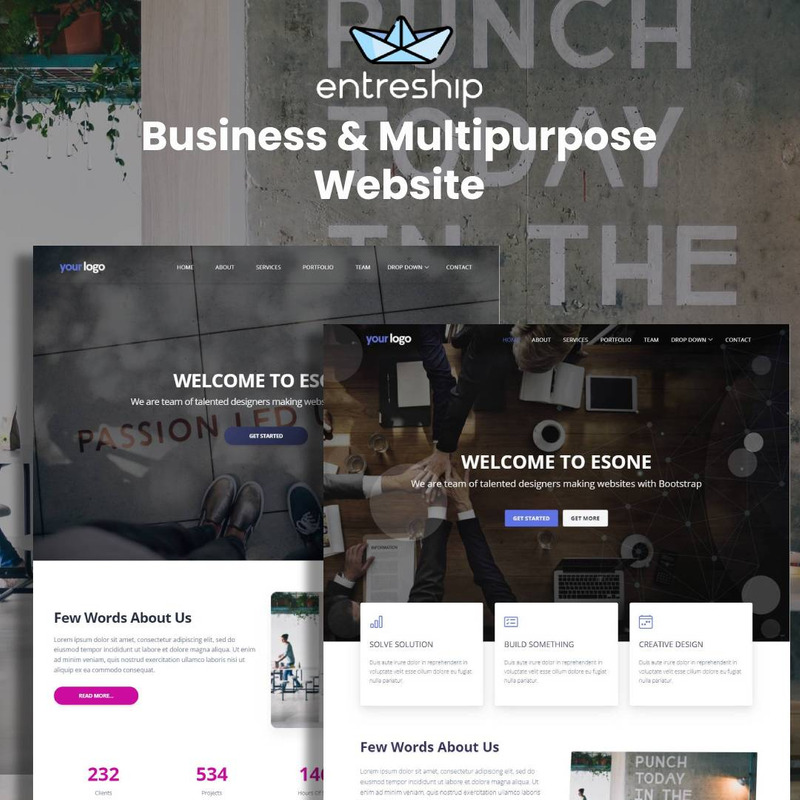 EsOne - Business- und Mehrzweck-Landingpage-Vorlage - Eigenschaften Bild 1