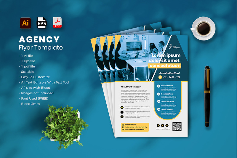 Шаблон флаера агентства vol-01 - Features Image 1