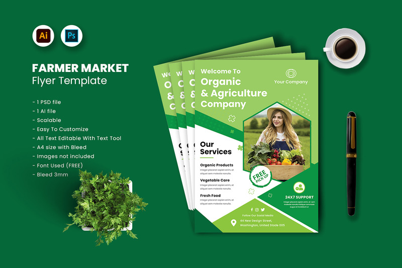 Modèle de Flyer de marché fermier vol.44 - Caractéristiques de l’image 1