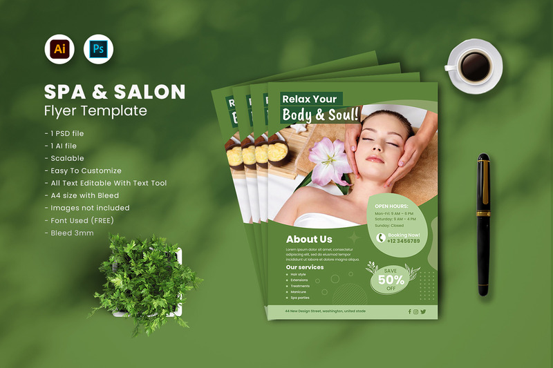 Modèle de Flyer SPA & SALON vol.02 - Caractéristiques de l’image 1