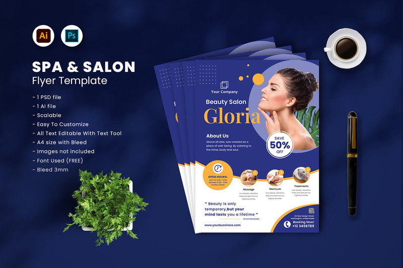 Modèle de Flyer SPA & SALON vol.07 - Caractéristiques de l’image 1