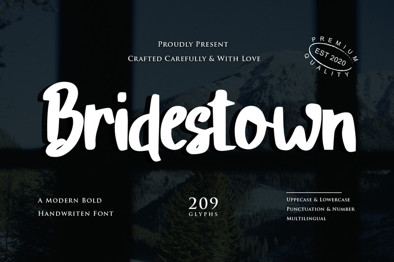 Bridestown - Modern Bold Script-teckensnitt - Features Image 1