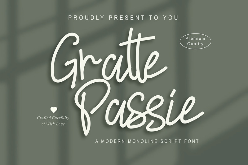 Gratte Passie - Moderna skriptteckensnitt - Features Image 1