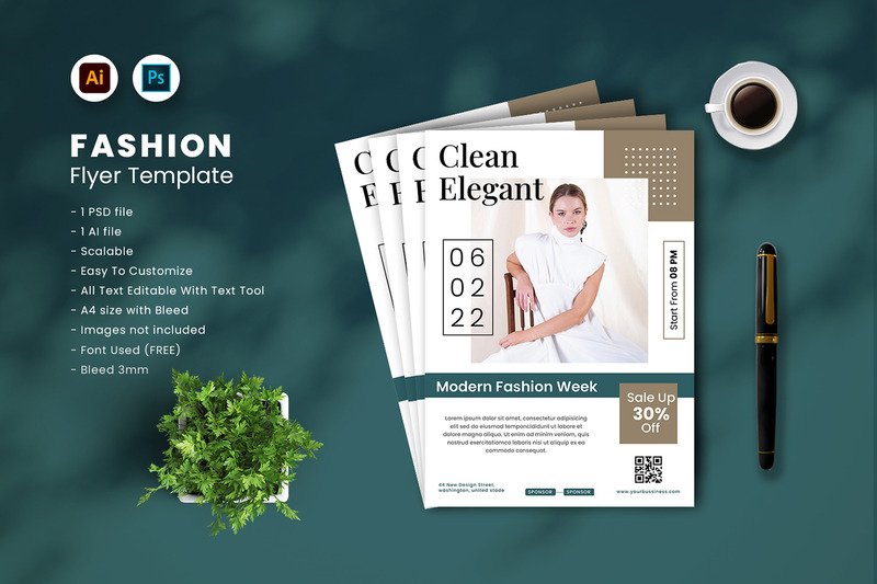 Modèle de Flyer de mode vol.45 - Caractéristiques de l’image 1