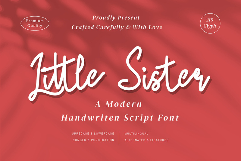 Lillasyster - Moderna skriptteckensnitt - Features Image 1