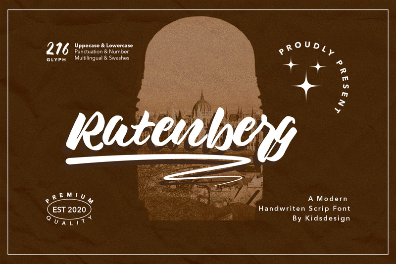 Ratenberg - Carattere di script moderno - Caratteristiche Immagine 1
