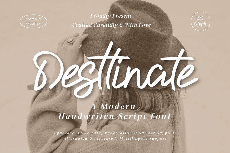 Desttinate - Moderna skriptteckensnitt - Features Image 1
