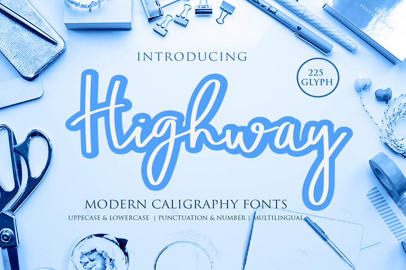 Highway Moderne Schreibschrift - Eigenschaften Bild 1