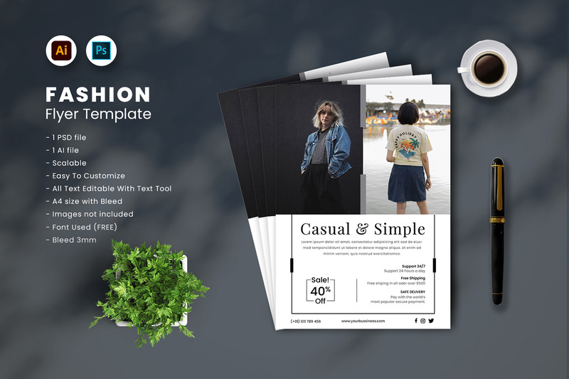 Modèle de Flyer de mode vol.51 - Caractéristiques de l’image 1