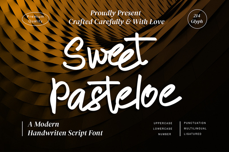 Sweet Pasteloe - Moderna skriptteckensnitt - Features Image 1