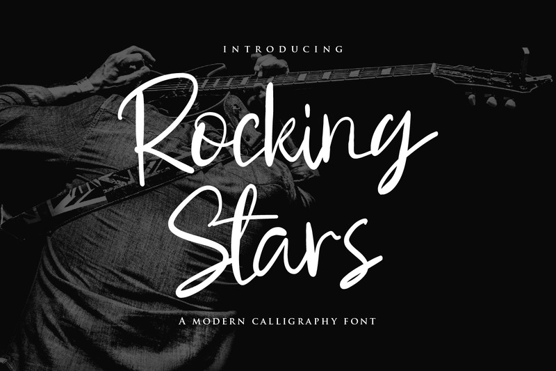 Rocking Stars - Handwrited Script-teckensnitt - Features Image 1