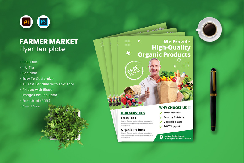 Modèle de Flyer de marché fermier vol.37 - Caractéristiques de l’image 1