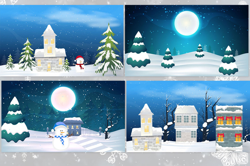 Winter Forest  Background Bundle - Features Image 3